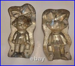 Antique Girl With Bow Chocolate Mold