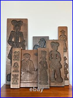 Antique Hand-Carved Wooden Gingerbread Cookie Mold European Folk Art Antique Hand-Carved Wooden Gingerbread Cookie Mold European Folk Art
