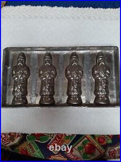 Antique Hans Bruhn & Co, Hamburg Germany 4 SANTA CLAUS chocolate mold #60202