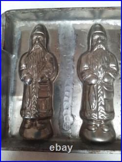 Antique Hans Bruhn & Co, Hamburg Germany 4 SANTA CLAUS chocolate mold #60202 Antique Hans Bruhn & Co, Hamburg Germany 4 SANTA CLAUS chocolate mold #60202
