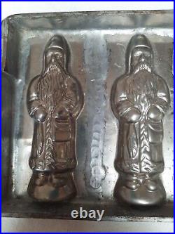 Antique Hans Bruhn & Co, Hamburg Germany 4 SANTA CLAUS chocolate mold #60202