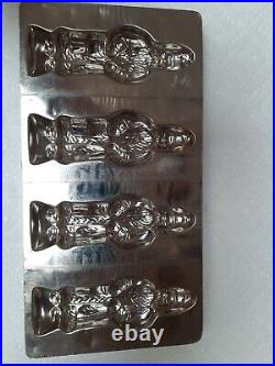 Antique Hans Bruhn & Co, Hamburg Germany 4 SANTA CLAUS chocolate mold #60202