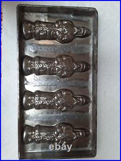 Antique Hans Bruhn & Co, Hamburg Germany 4 SANTA CLAUS chocolate mold #60202