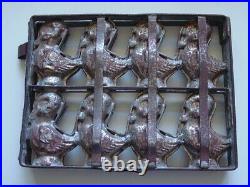 Antique Heavy(6 Pounds) Metal Hinged Chocolate Mold For 8 Chicks or Ducks
