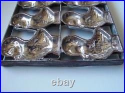 Antique Heavy(6 Pounds) Metal Hinged Chocolate Mold For 8 Chicks or Ducks