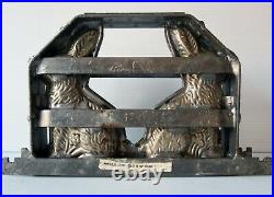 Antique Heavy Hinged Metal 2 Classic Sitting Hare Chocolate Mold