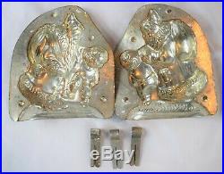 Antique Heris Santa / Naughty Boy Chocolate Mold #180 with Clips