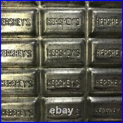 Antique Hershey's Chocolate Factory Mold Small Bars Large Heavy Metal Pan RARE