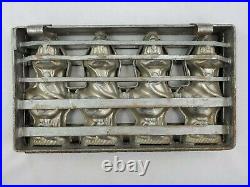 Antique Hinged 4 Bird Ducks in a Row Chocolate Mold 11 3/8 Long x 7 Wide