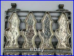 Antique Hinged 4 Bird Ducks in a Row Chocolate Mold 11 3/8 Long x 7 Wide