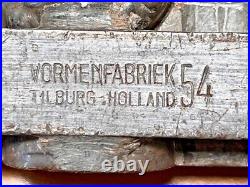 Antique Hinged 5 Easter Chicks Metal Chocolate Mold Vormenfabriek Tilburg Hollan