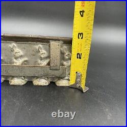 Antique Hinged Chocolate Mold Bunny Standing 6 Rabbits Made In Germany #304