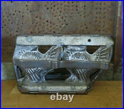 Antique Hinged Double Tom Turkey Thanksgiving Metal Tin Chocolate Candy Mold