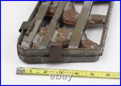 Antique Hinged Industrial Metal Chocolate Candy Bunny Rabbits Mold