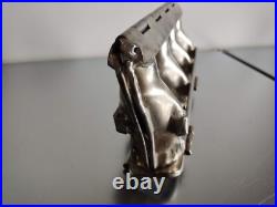 Antique Hinged Metal Penguin 4 Slot Double Chocolate Candy Molds 4 Tall
