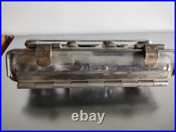 Antique Hinged Metal Penguin 4 Slot Double Chocolate Candy Molds 4 Tall