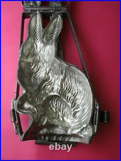 Antique Hinged Rabbit Chocolate Candy Mold Heavy, Professional Quality