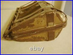 Antique Hinged TRIPLE Chocolate Mold BUNNY Rabbit Pulling EGG Cart Anton Reiche