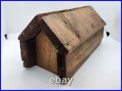 Antique House Wood Box Butter Chocolate Cheese Mold 5 Piece House