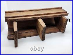 Antique House Wood Box Butter Chocolate Cheese Mold 5 Piece House