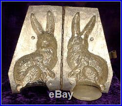 Antique Huge EPPELSHEIMER & CO Seated Bunny Rabbit Chocolate 3 pc Mold