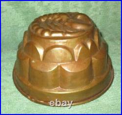 Antique LOBSTER BISQUE Copper Clad Victorian Cake Ice Cream Mold Vintage Jello