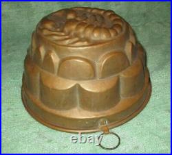 Antique LOBSTER BISQUE Copper Clad Victorian Cake Ice Cream Mold Vintage Jello