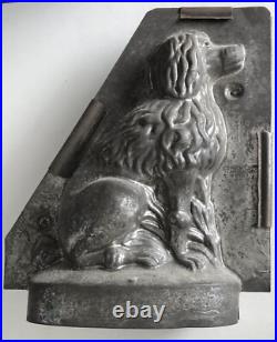 Antique Large 9 French Sommet Poodle Dog Tin Chocolate Mold Primitive France