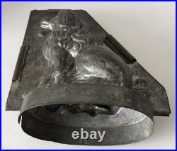 Antique Large 9 French Sommet Poodle Dog Tin Chocolate Mold Primitive France