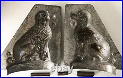 Antique Large 9 French Sommet Poodle Dog Tin Chocolate Mold Primitive France