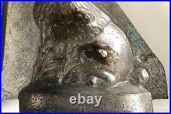 Antique Large 9 French Sommet Poodle Dog Tin Chocolate Mold Primitive France