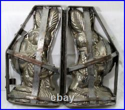 Antique Large Easter Bunny Rabbit Tin Chocolate Mold 11-5/8