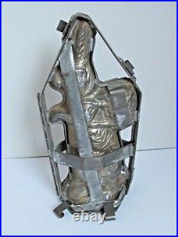 Antique Large Rabbit Chocolate Mold with Basket on His or Her Back 15 tall