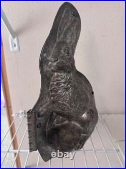 Antique Leaping Rabbit Chocolate Mold Made in Germany Early 20th Century Tin