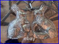 Antique Leaping Rabbit Chocolate Mold Made in Germany Early 20th Century Tin