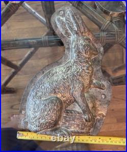 Antique Leaping Rabbit Chocolate Mold Made in Germany Early 20th Century Tin