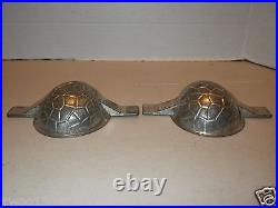 Antique Letang Fils Paris France Metal Chocolate Egg 1529 & 1521 8 Mold Rare