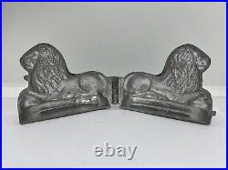 Antique Lion #166 Pewter Chocolate Candy Ice Cream Tri Mold