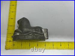 Antique Lion #166 Pewter Chocolate Candy Ice Cream Tri Mold