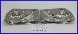 Antique Metal Bunny Chick Egg Chocolate Mold Easter German Van Emden co. N. Y Antique Metal Bunny Chick Egg Chocolate Mold Easter German Van Emden co. N. Y