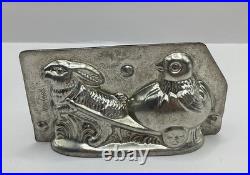 Antique Metal Bunny Chick Egg Chocolate Mold Easter German Van Emden co. N. Y Antique Metal Bunny Chick Egg Chocolate Mold Easter German Van Emden co. N. Y