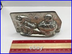 Antique Metal Bunny Chick Egg Chocolate Mold Easter German Van Emden co. N. Y Antique Metal Bunny Chick Egg Chocolate Mold Easter German Van Emden co. N. Y