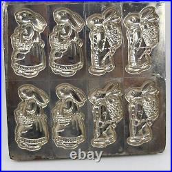 Antique Metal Bunny Rabbit American Chocolate Co. New York Candy Mold Flat Sheet