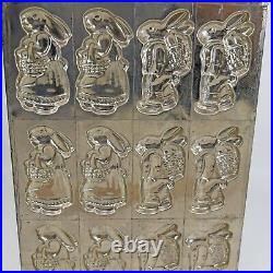 Antique Metal Bunny Rabbit American Chocolate Co. New York Candy Mold Flat Sheet