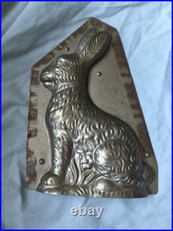 Antique Metal Bunny Rabbit Chocolate Metal Mold Easter German Van Emden NY 154