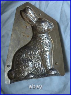Antique Metal Bunny Rabbit Chocolate Metal Mold Easter German Van Emden NY 154