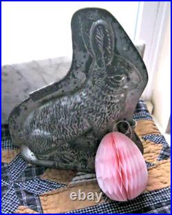 Antique Metal Bunny Rabbit Chocolate Mold Germany