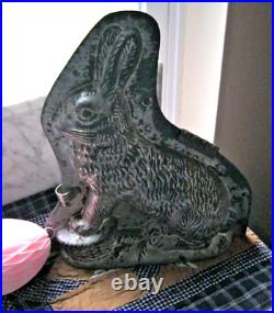 Antique Metal Bunny Rabbit Chocolate Mold Germany