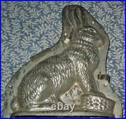 Antique Metal Bunny Rabbit Chocolate Mold Germany