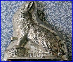 Antique Metal Bunny Rabbit Chocolate Mold Germany